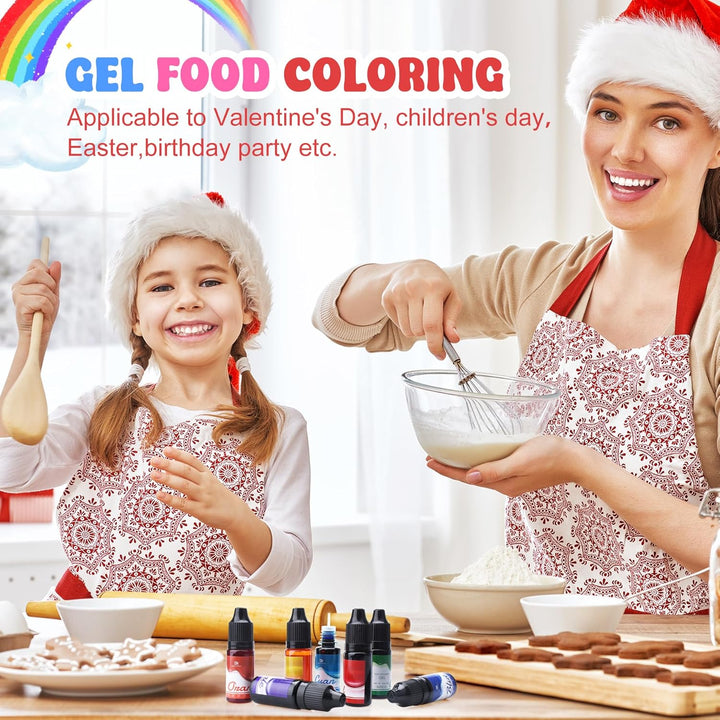 Lebensmittelfarbe Gel - 7X15Ml Regenbogen Farben Konzentrierte Gel Lebensmittel Farben Für Kuchen Dekoration, Backen, Kekse, Macaron - Zuckerfrei Food Coloring Für Getränken, Tortendeko, DIY Slime