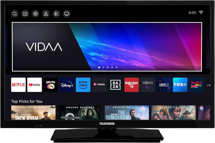Telefunken XH32N750M Fernseher 32 Zoll Hd-Ready LED TV Mit 80 Cm Bildschirmdiagonale Und Integriertem Triple-Tuner, Schwarz