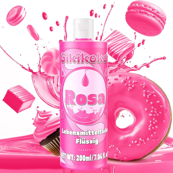 Lebensmittelfarbe - Gikikoko 200Ml Lebensmittelfarbe Flüssig Hoch Konzentriert, Lebensmittelfarben, Food Coloring Für Backen, Macaron, Cake, Jello, Fondantieren, Kuchen, DIY Slime (Blau)
