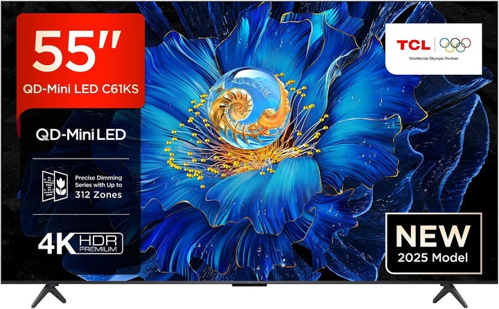 TCL 50QM8B Fernseher Miniled 50 Zoll, QLED, 144Hz, 4K HDR Premium 1250Nits, Google TV, Dolby Atmos, Onkyo, Game Master Pro 2.0