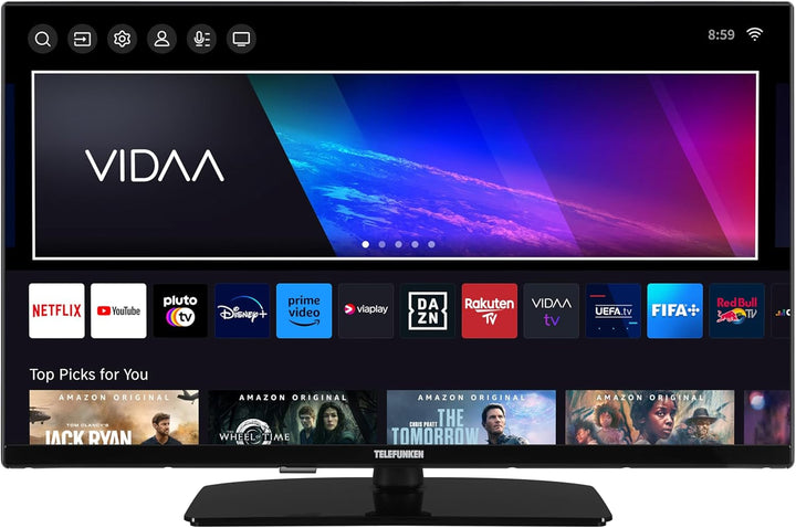 Telefunken XH32N750M Fernseher 32 Zoll Hd-Ready LED TV Mit 80 Cm Bildschirmdiagonale Und Integriertem Triple-Tuner, Schwarz