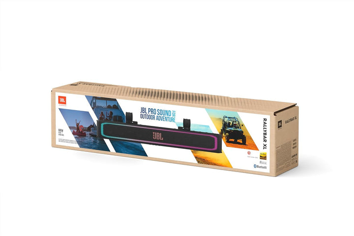 JBL Rallybar XL 35" Universal Outdoor Bluetooth Soundbar Für Fahrzeuge & Boote Mit 14 Lautsprecher Wasserdicht, 300W Rms Verstärker, LED Beleuchtung, Pro Sound Und Innovative Halterung