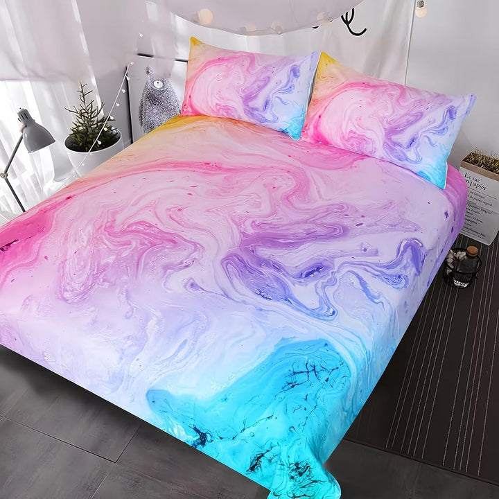 Kids Mädchen Cute Katze Kitty Katzenmotiv Bettwäsche Kinder Katzenbettwäsche Kinderbettwäsche Bed Duvet Cover Bedding Set 135×200Cm