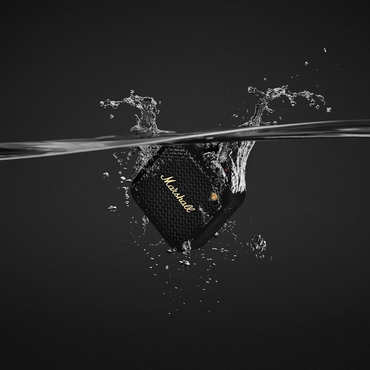 Marshall Willen II Difuzor Bluetooth, fără fir, peste 17+ ore de redare, IP67 rezistent la apă - negru și alamă