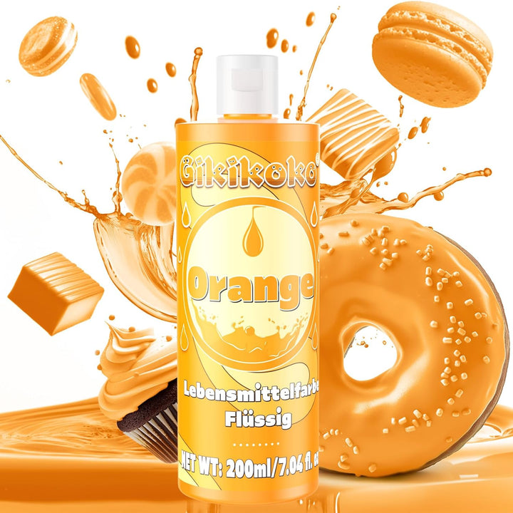 Lebensmittelfarbe - Gikikoko 200Ml Lebensmittelfarbe Flüssig Hoch Konzentriert, Lebensmittelfarben, Food Coloring Für Backen, Macaron, Cake, Jello, Fondantieren, Kuchen, DIY Slime (Blau)