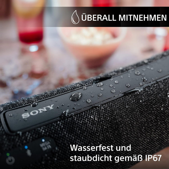 Sony SRS-XG300 - Difuzor Bluetooth portabil fără fir cu sunet puternic de petrecere și iluminare - rezistent la apă, baterie cu autonomie de 25 de ore, smartphone și încărcare rapidă - negru