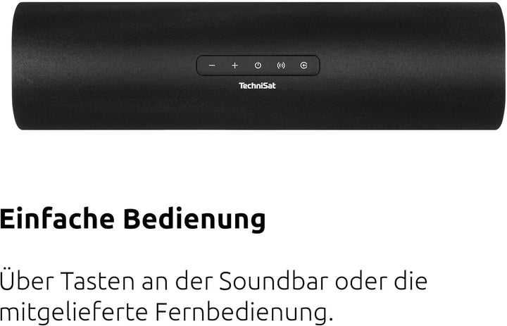 Technisat AUDIOMASTER SL 450 – Soundbar Mit Bluethooth (30 Watt, Usb-Anschluss, HDMI, HDMI ARC, 2.0 Kanal, Auxin, Audio Eingang Optisch, Fernbedienung) Schwarz