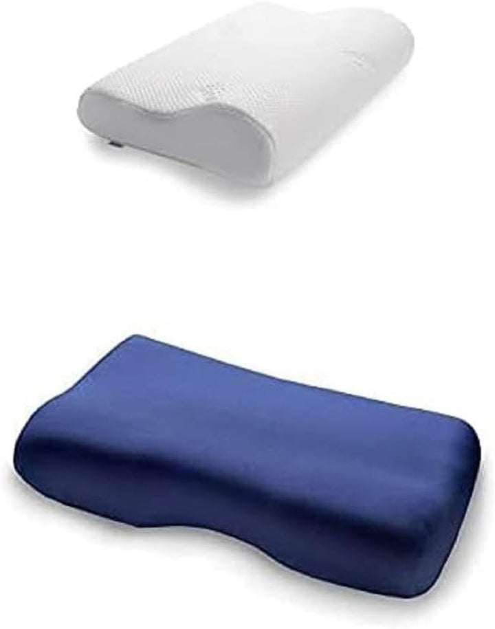 TEMPUR Original Sleeping Pillow Memory Foam, Pernă ergonomică de susținere a gâtului pentru cei care dorm lateral și pe spate, Fermă, M (50 X 31 X 10/7 Cm), Alb