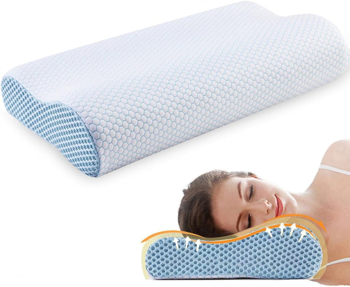 Pernă din spumă de memorie Pernă, pernă de sprijin pentru gât, pernă ergonomică pentru gât Pentru diferite poziții de dormit Cu capac detașabil