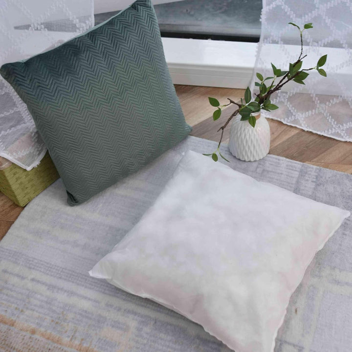 Cutie pentru perdele Pernă Pernă decorativă Lxw 45X45 Cm Verde Jacquard "Greta" Cu design în formă de heringbone Închidere cu fermoar ușor de întreținut Umplutură moale 320G - Varietate de culori, 2023510