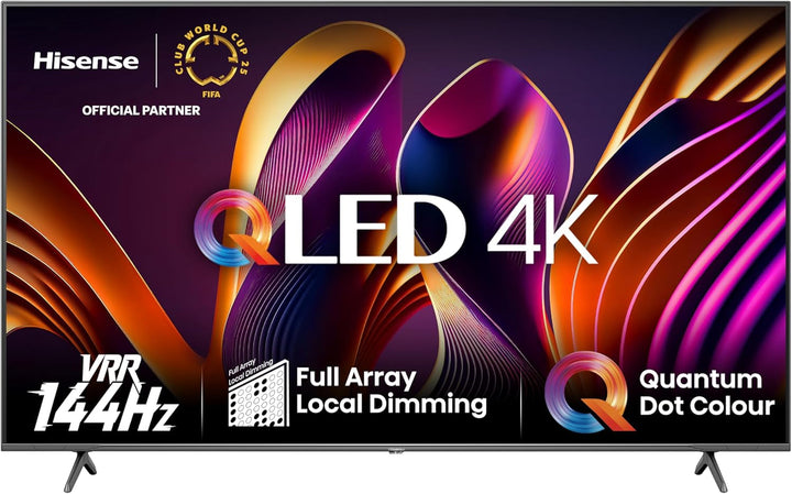 Hisense 50E7NQ 126 Cm (50 Zoll) Fernseher, 4K UHD, QLED, HDR10, HDR10+ Decoding, HLG, Dolby Vision Atmos, 60Hz Panel, Smooth Motion, Bluetooth, Alexa Built-In, VIDAA Voice, Schwarz [2024]