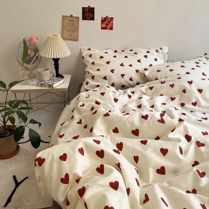 Kids Mädchen Cute Katze Kitty Katzenmotiv Bettwäsche Kinder Katzenbettwäsche Kinderbettwäsche Bed Duvet Cover Bedding Set 135×200Cm