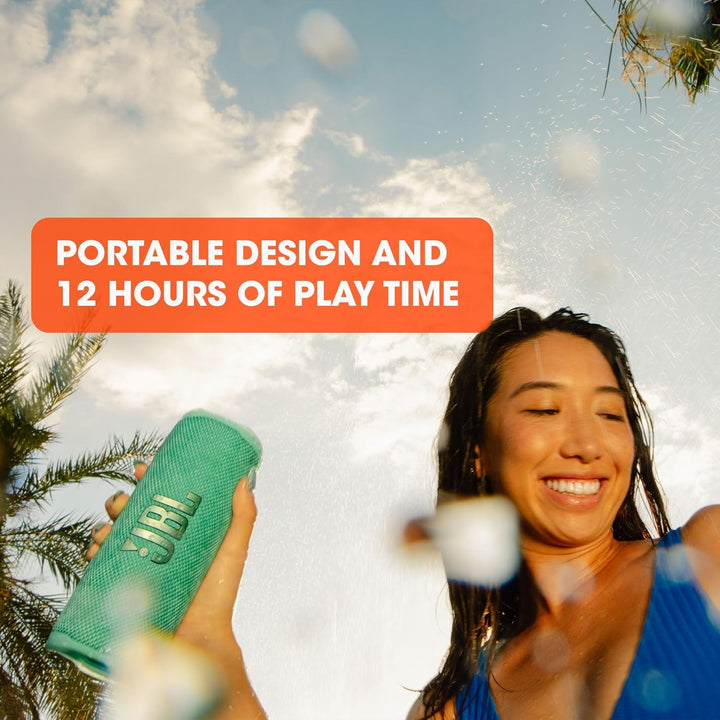 Difuzor Bluetooth JBL Flip 6 negru - Difuzor portabil, rezistent la apă, cu sistem de difuzoare cu 2 căi pentru sunet puternic - Până la 12 ore de redare wireless a muzicii