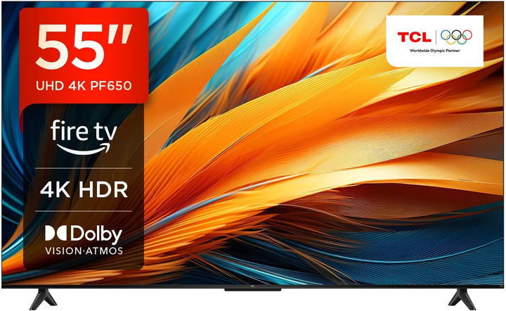 TCL 43T6C 43 Zoll QLED 4K HDR Fernseher, Smart Fire TV Mit Dolby Vision & Atmos, HDR10+, Sprachbefehl Funktion & Ask Alexa