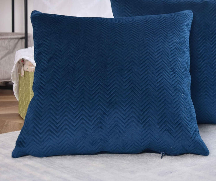 Cutie pentru perdele Pernă Pernă decorativă Lxw 45X45 Cm Verde Jacquard "Greta" Cu design în formă de heringbone Închidere cu fermoar ușor de întreținut Umplutură moale 320G - Varietate de culori, 2023510