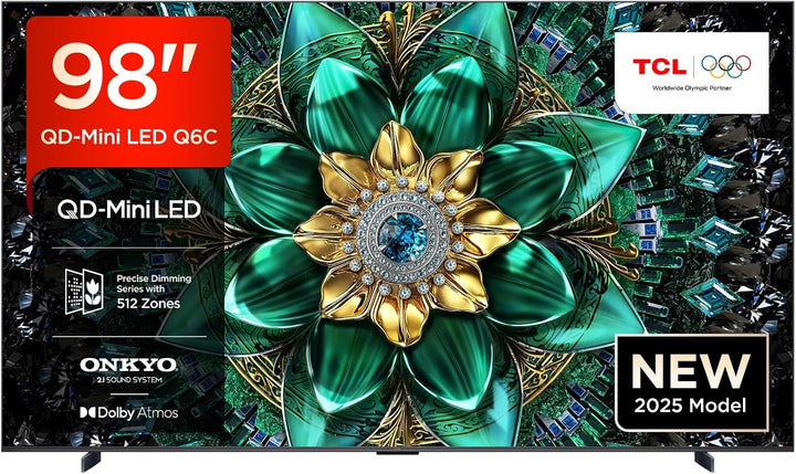 TCL 50QM8B Fernseher Miniled 50 Zoll, QLED, 144Hz, 4K HDR Premium 1250Nits, Google TV, Dolby Atmos, Onkyo, Game Master Pro 2.0