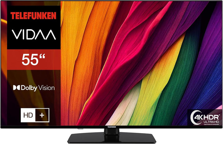 Telefunken XH32N750M Fernseher 32 Zoll Hd-Ready LED TV Mit 80 Cm Bildschirmdiagonale Und Integriertem Triple-Tuner, Schwarz