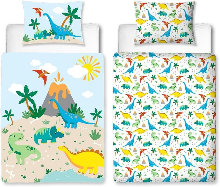 TRAUMHELDEN Babybettwäsche 135X100 Flanell/Biber - 1 Kissenbezug 40X60 + 1 Bettbezug 100X135 Cm - Hochwertige Jungen-Bettwäsche (Baumwolle Flanell/Biber, 100 X 135 + 40 X 60)
