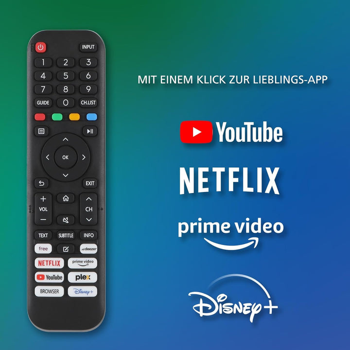JVC Fernseher 40 Zoll Smart TV VIDAA LT-40VDF5455 Full HD Fernseher, HDR TV Mit Integriertem Triple-Tuner, LED TV Schwarz