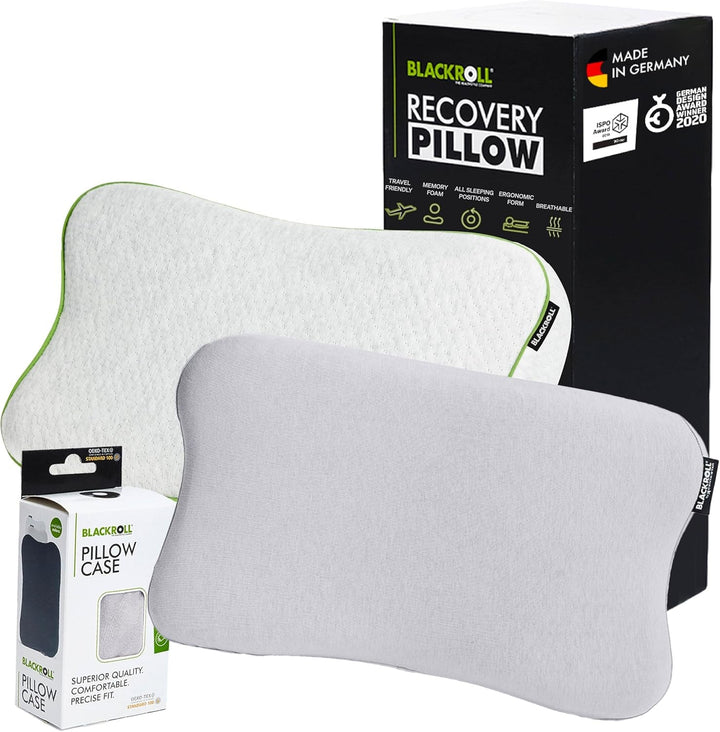 BLACKROLL® Recovery Pillow Set Jersey, pernă ortopedică pentru coloana cervicală din spumă cu memorie - Fabricat în Germania