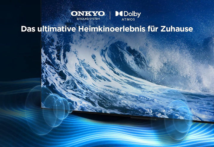 TCL 50QM8B Fernseher Miniled 50 Zoll, QLED, 144Hz, 4K HDR Premium 1250Nits, Google TV, Dolby Atmos, Onkyo, Game Master Pro 2.0