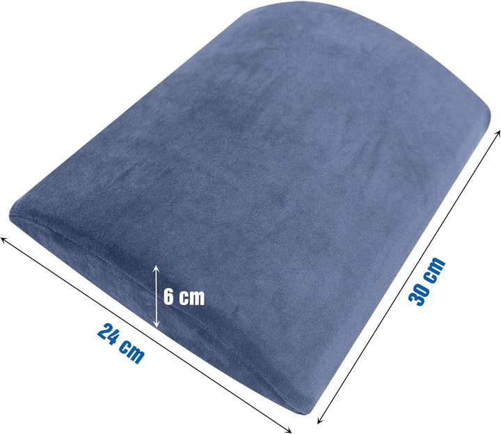 PETEX Pernă lombară 30 X 24 X 6 Cm gri - Pernă de susținere pentru mașină Pernă lombară pentru spate