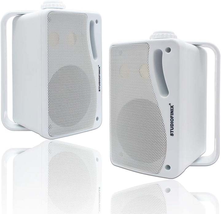 STUDIOFINIX Outdoor-Bluetooth-Lautsprecher -3,5 Zoll Paar 3-Wege 200W, Wandhalterung Wasserdicht Marine-Lautsprecher, Heavy Duty Grill, Geeignet Für Haus, Boot, Terrasse（Schwarz）