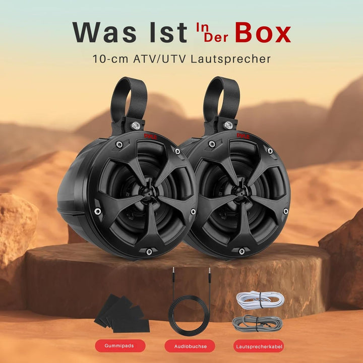 Pyle Outdoor Lautsprecher Boxen – Laustprecher 800W Geeignet Als Aufbaulautsprecher Auto, Als Outdoor Musikanlage Für Die Terrasse, Als Pool Lautsprecher Oder Als Auto Lautsprecher Set, 2–Wege–System