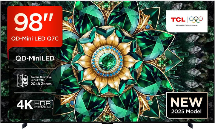 TCL 50QM8B Fernseher Miniled 50 Zoll, QLED, 144Hz, 4K HDR Premium 1250Nits, Google TV, Dolby Atmos, Onkyo, Game Master Pro 2.0