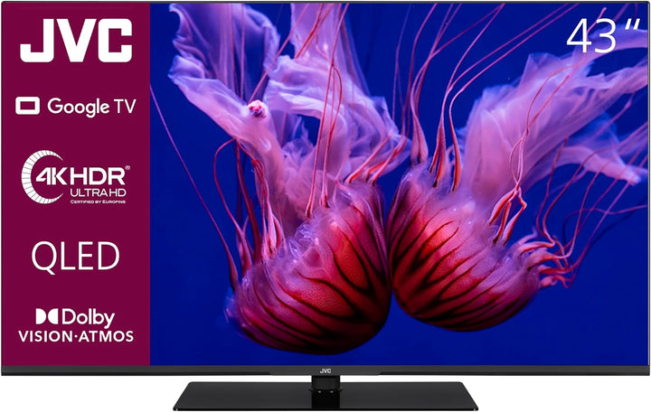 JVC LT-50VA3355 50 Zoll Fernseher/Android Smart TV (4K Ultra HD, HDR Dolby Vision, Triple-Tuner, Bluetooth, Dolby Atmos) [2023], Schwarz