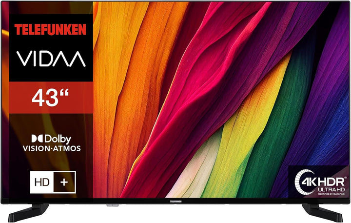 Telefunken XH32N750M Fernseher 32 Zoll Hd-Ready LED TV Mit 80 Cm Bildschirmdiagonale Und Integriertem Triple-Tuner, Schwarz