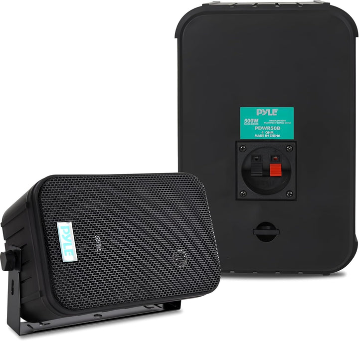 Pyle Dual Bluetooth Lautsprecher, Bluetooth Box, Musikbox, Party Boxen Bluetooth, Soundbox, Speaker, Wetterfeste 16,5Cm Musikboxen, Universal Wand-/Deckenmontage, Für Pool, Außen-/Innenbereich