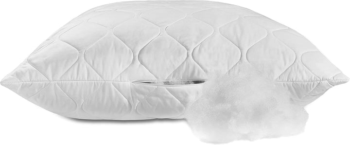 Traumnacht Cozy - Set de 2 perne cu husă din microfibră moale, pernă certificată Oeko-Tex cu fermoar, 80X80 cm, produsă în conformitate cu standardul de calitate german