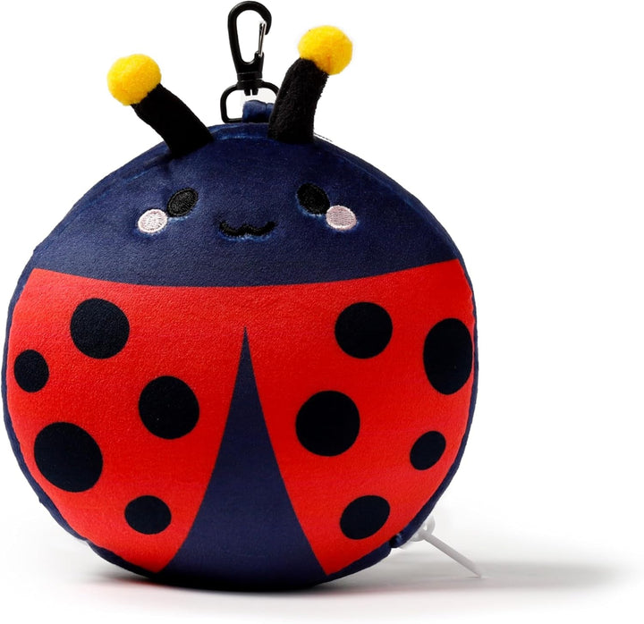Puckator Relaxeazzz Pernă de călătorie cu mască Ladybug - animale moi, multicolor, 1 Unité (Lot de 1)