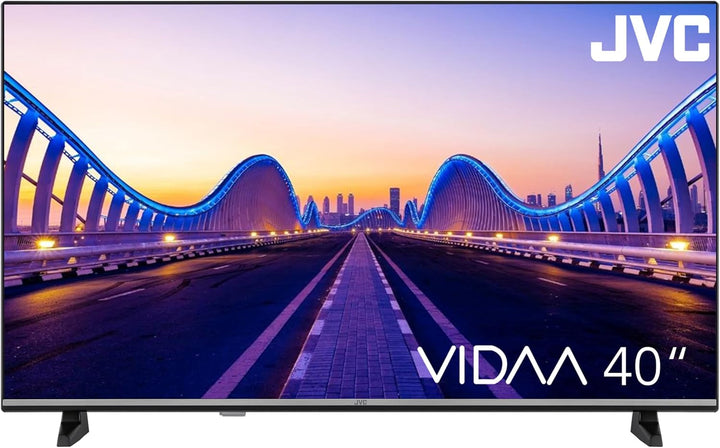 JVC Fernseher 40 Zoll Smart TV VIDAA LT-40VDF5455 Full HD Fernseher, HDR TV Mit Integriertem Triple-Tuner, LED TV Schwarz