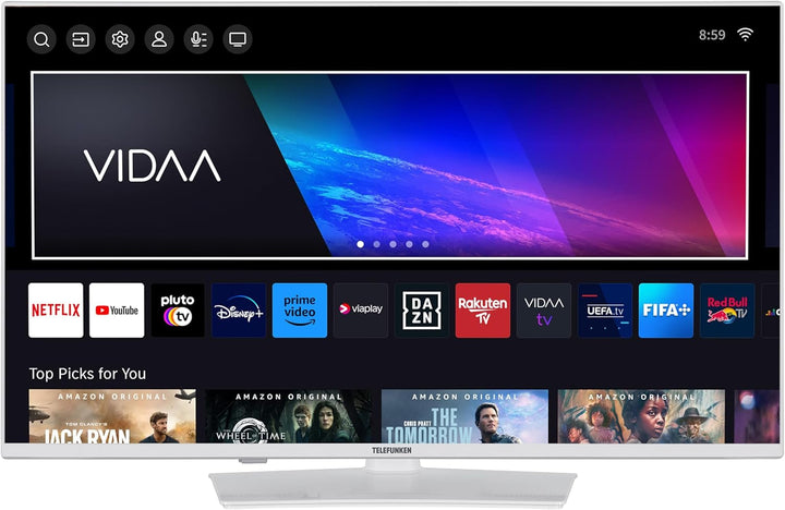 Telefunken XH32N750M Fernseher 32 Zoll Hd-Ready LED TV Mit 80 Cm Bildschirmdiagonale Und Integriertem Triple-Tuner, Schwarz