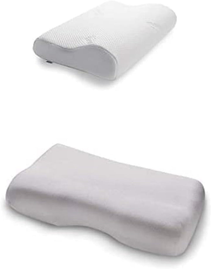 TEMPUR Original Sleeping Pillow Memory Foam, Pernă ergonomică de susținere a gâtului pentru cei care dorm lateral și pe spate, Fermă, M (50 X 31 X 10/7 Cm), Alb