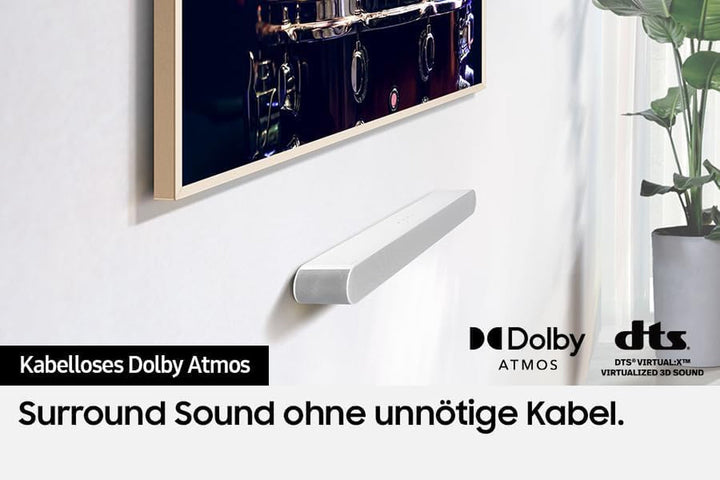 Samsung HW-S67GD 3.1-Kanal All-In-One Soundbar Für Tv-Geräte, Bluetooth-Lautsprecher Mit Kabellosem Dolby Atmos / DTS Virtual:X, Q-Symphony, Adaptive Sound Lite [2024]