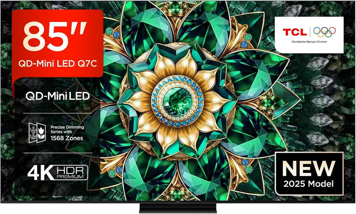 TCL 50QM8B Fernseher Miniled 50 Zoll, QLED, 144Hz, 4K HDR Premium 1250Nits, Google TV, Dolby Atmos, Onkyo, Game Master Pro 2.0