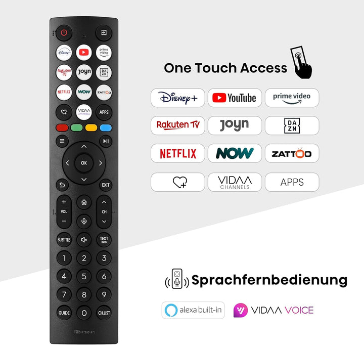 Hisense 50E7NQ 126 Cm (50 Zoll) Fernseher, 4K UHD, QLED, HDR10, HDR10+ Decoding, HLG, Dolby Vision Atmos, 60Hz Panel, Smooth Motion, Bluetooth, Alexa Built-In, VIDAA Voice, Schwarz [2024]