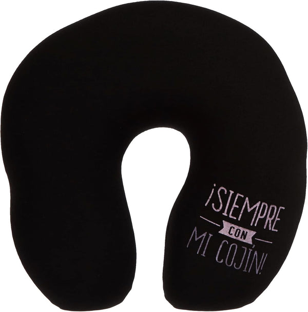 LAG VO1126- Almohada De Viaje, 26 Cm, Culoare Rosa, Negro Y Azul Multicolor O mărime