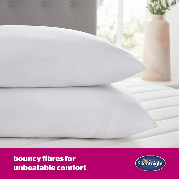 Pernă Silentnight Ultrabounce, alb, microfibră, alb, pachet de 2