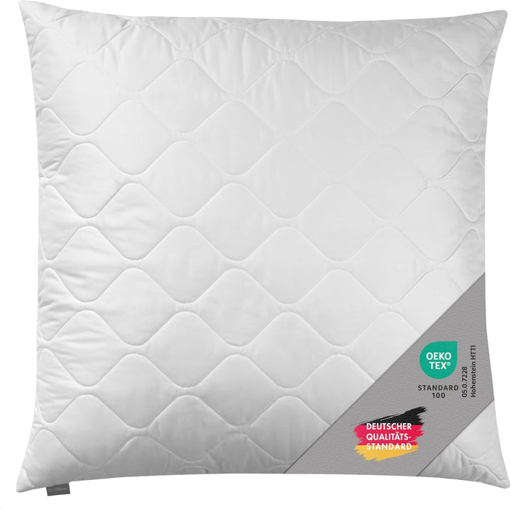 Traumnacht Cozy - Set de 2 perne cu husă din microfibră moale, pernă certificată Oeko-Tex cu fermoar, 80X80 cm, produsă în conformitate cu standardul de calitate german