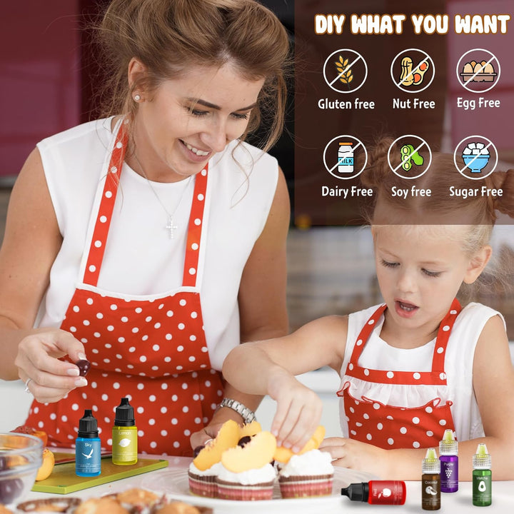 Lebensmittelfarbe - 160Ml Flüssige Lebensmittel Farben Für Kuchen, Backen, Kekse, Macaron - Zuckerfrei Konzentrierte Farbe Food Coloring Für Tortendeko, Getränken, Osterei, DIY Slime (Rot)
