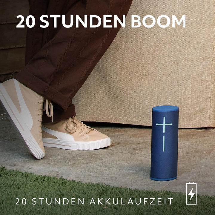Ultimate Ears MEGABOOM 4 - Difuzor Bluetooth portabil, rezistent la apă, plutitor, cu sunet puternic la 360 de grade și basuri puternice, baterie reîncărcabilă de 20 de ore și rază de acțiune de 45 m - negru