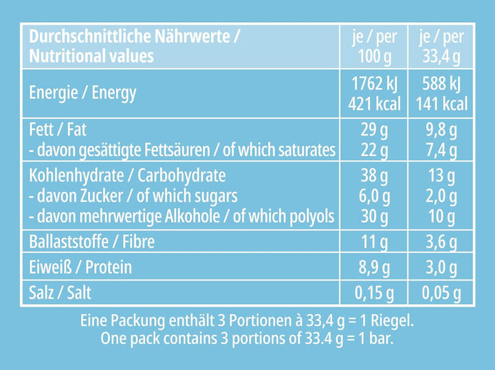 Frankonia, ciocolata fara zahar adaugat, batoane ciocolată - nucă de cocos, 100 g (3x33 g)