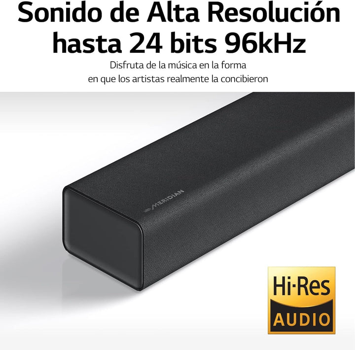 LG S65Q Intelligente Soundbar Mit 420 W Leistung Und 3,1 Kanäle, DTS Virtual:X Und Dolby Digital in Hoher Auflösung Hi-Res 24 Bit/96 Khz Und Meridian Sound Music
