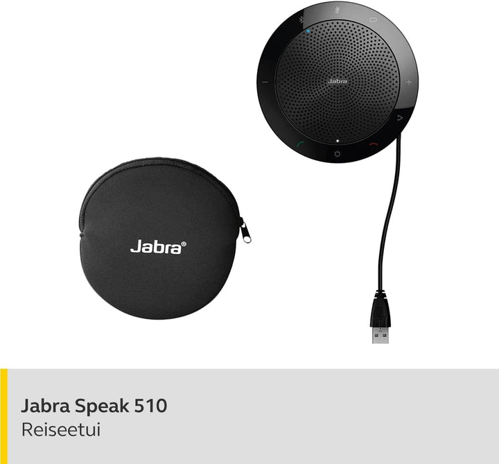 Jabra Speak 510 Difuzor pentru conferințe - Difuzor portabil certificat Microsoft cu conexiune USB - pentru laptop, smartphone și tabletă