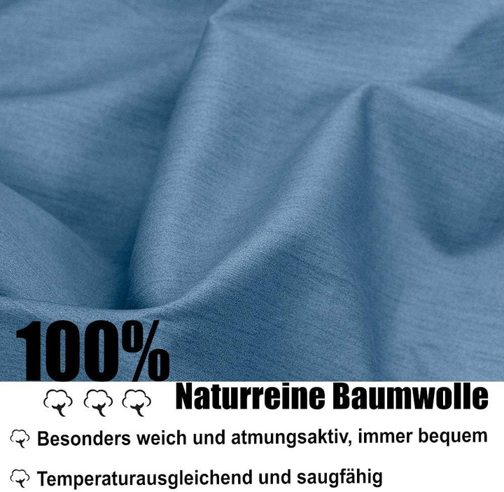 Kinderbettwäsche 135X200 Bettwäsche Für Kinder Jungen Mit Astronaut Und Rakete Muster 100% Baumwolle 80X80Cm Kissenbezug Mit Reißverschluss 2 Teilig Blau