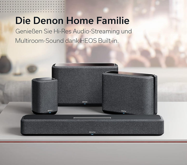 Denon Home 150 difuzor multiroom, difuzor hi-fi cu HEOS Built-In, Alexa integrat, WLAN, Bluetooth, USB, Airplay 2, Hi-Res Audio, negru